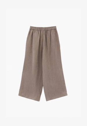 OXXO, OXXO ULTRA HIGH WAIST STRAIGHT PANTS WITH BUTTON DETAIL - Pantalones - desert taupe