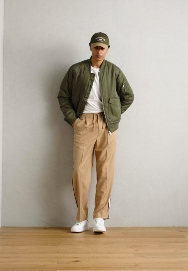TAPE TRIMMED TAILORED STRAIGHT FIT - Trousers - desert sand3