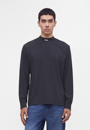 BOSS, TEE COLLAR LONG - Langarmshirt - dark blue
