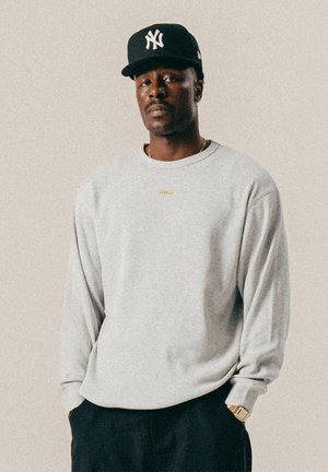 SCRIPT WAFFLE - Longsleeve - mid grey heather