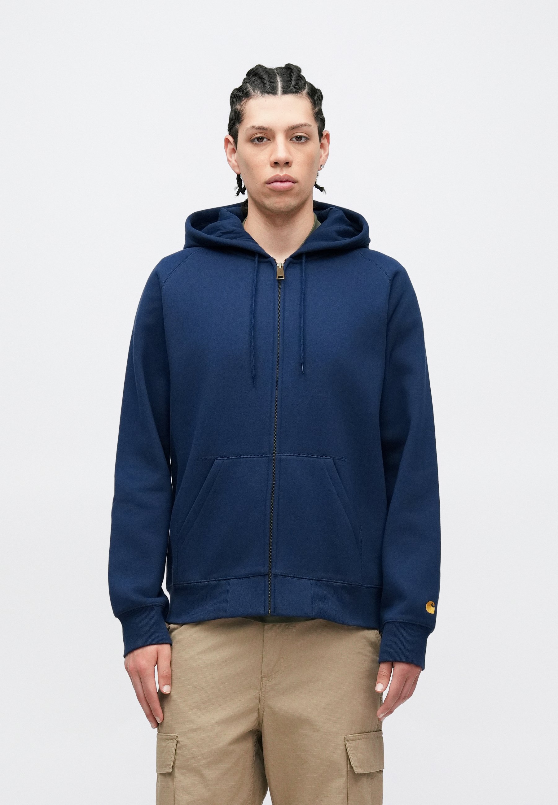 Carhartt WIP CHASE - Zip-up sweatshirt - jupiter/dark blue