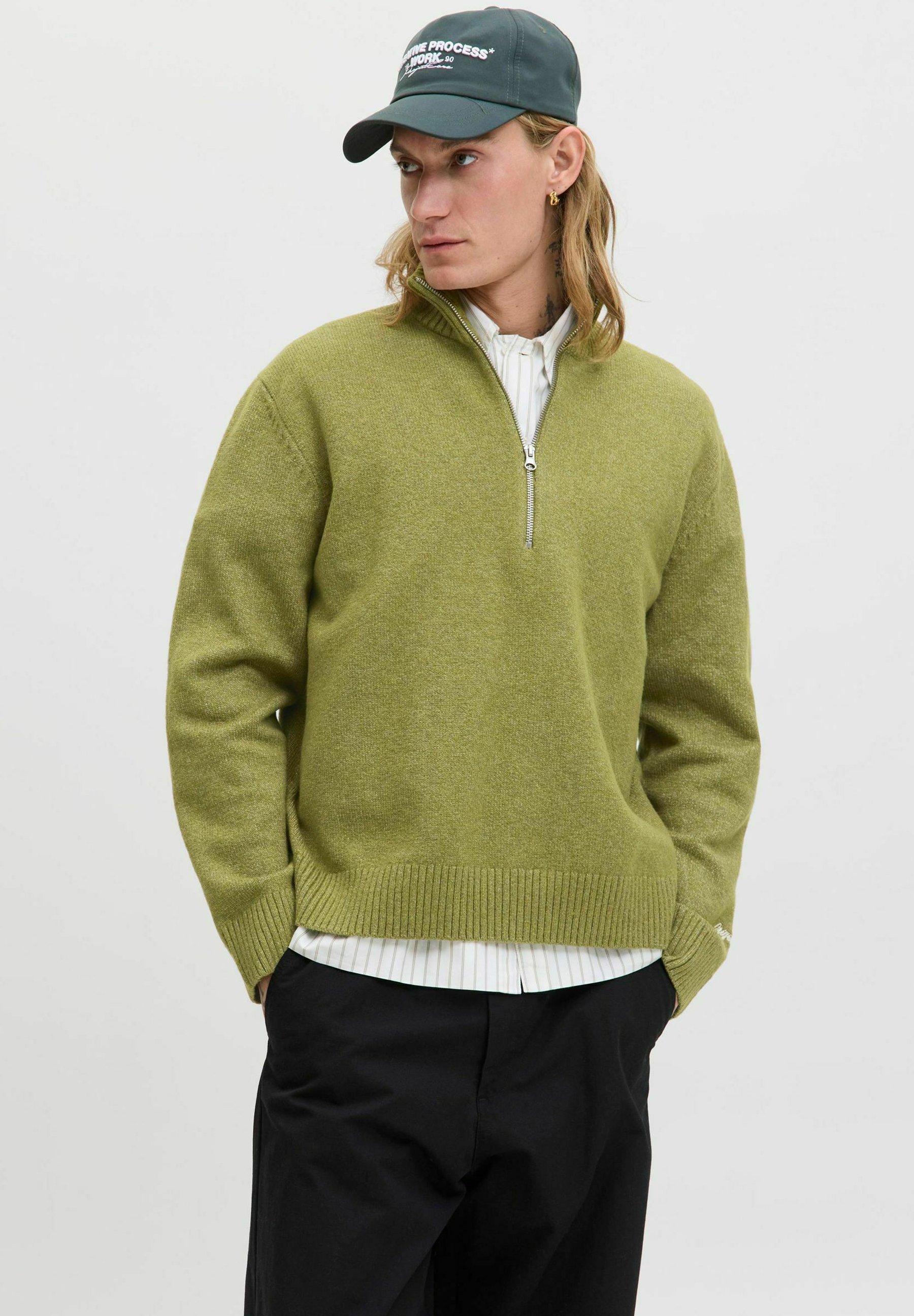 Jack & Jones JORNORREBRO - Pullover - olive drab/olive - ZALANDO.FR