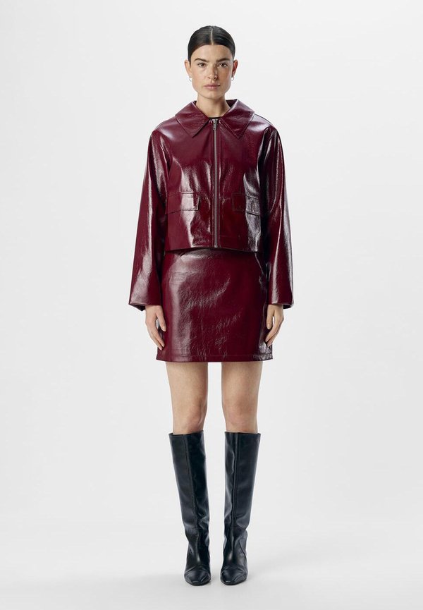 OBJTEXAS LISA SKIRT  - Mini skirt - cabernet3