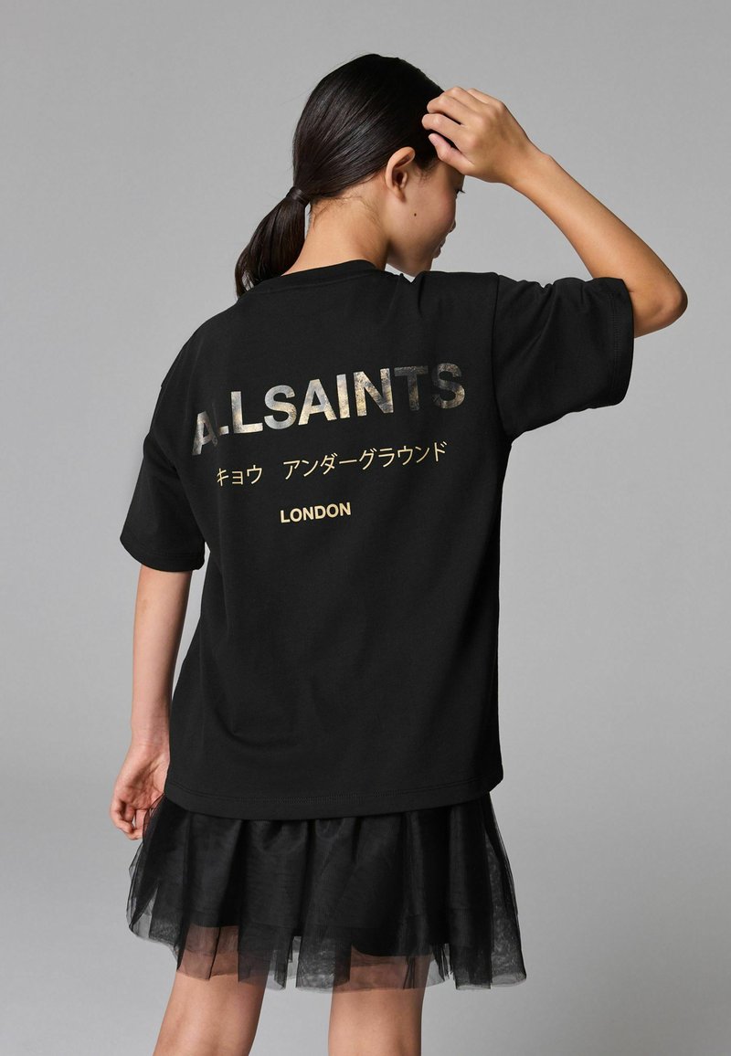 smALLSAINTS REGULAR FIT - CREW - Triko s potiskem - black metallic