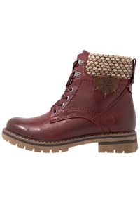 Marco Tozzi Snørestøvletter - dark red