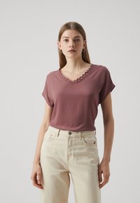 ONLY - ONLTANI V NECK - Triko s potiskem - rose brown Miniatura obrázku 1