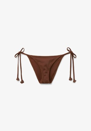Calzedonia, FLORAL CROCHET WITH SIDE TIES - Bas de bikini - brown
