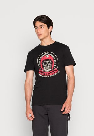 JPRBLUMOTOR TEE CREW NECK - T-shirts print - black