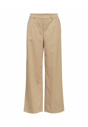 Object, OBJLISA WIDE PANT AOP NOOS - Pantalon classique - humus