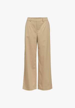 Object, OBJLISA WIDE PANT AOP NOOS - Pantalon classique - humus
