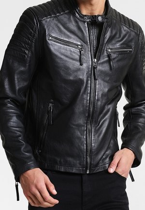 Lederjacke - black