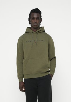 LINEAR LOGO HOODIE - Sweatshirt - dark greenery