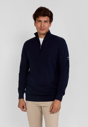 HALF ZIP COLLAR - Jersey de punto - navy