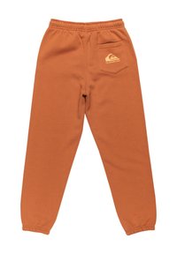 Orange Sweathosen aus weichem Stoff, mit elastischem Bund, schmalen Bündchen und einer kleinen Gesäßtasche mit Logo.