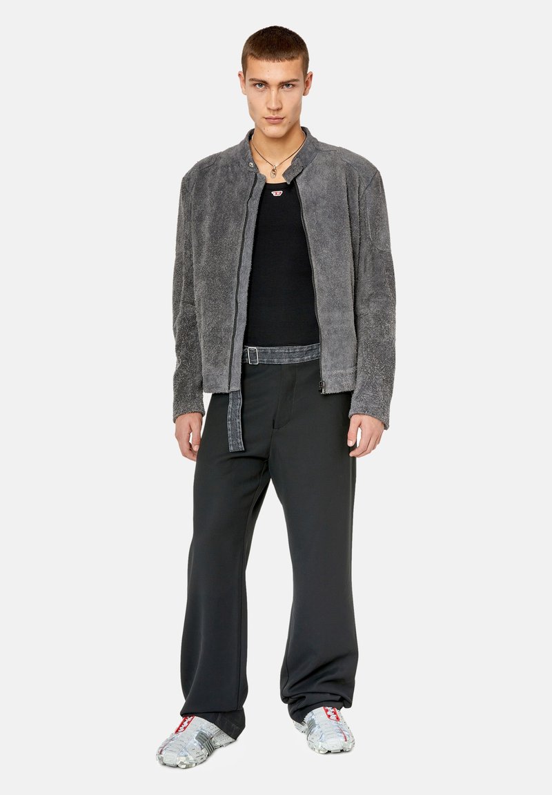 Diesel Leren jas donkergrijs Diesel Leren jas donkergrijs