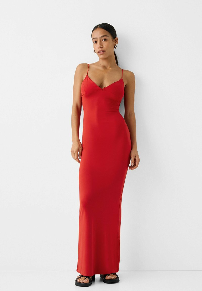 Bershka Maxi-jurk rood Bershka Maxi-jurk rood
