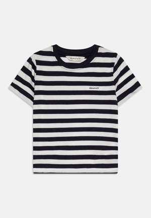 STRIPED SHIELD UNISEX - Print T-shirt - evening blue