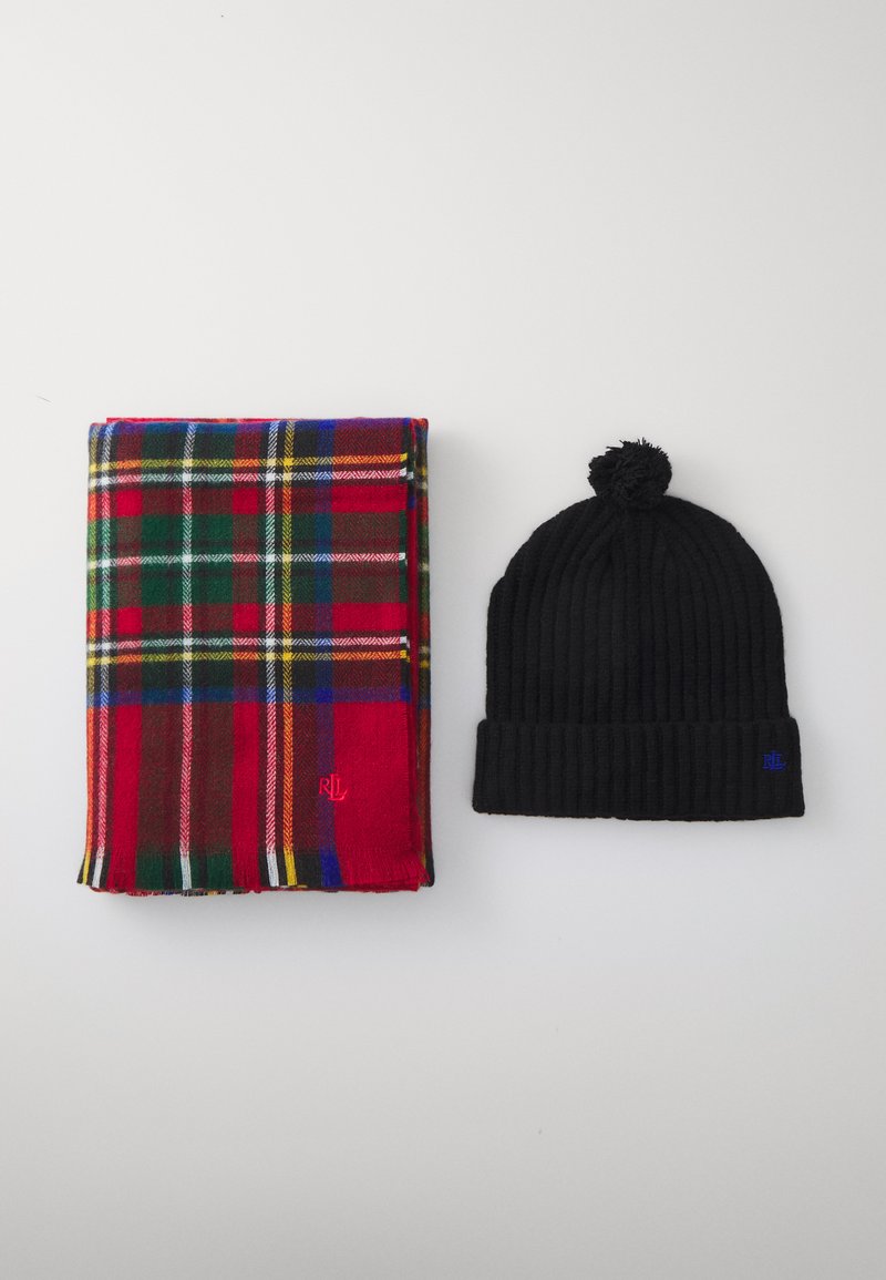 Lauren Ralph Lauren LOGO JACQUARD SCARF AND BEANIE SET - Scarf - royal stewart