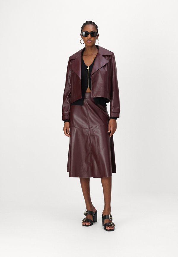 VEGANIBBNOVIS - Faux leather jacket - oxblood3