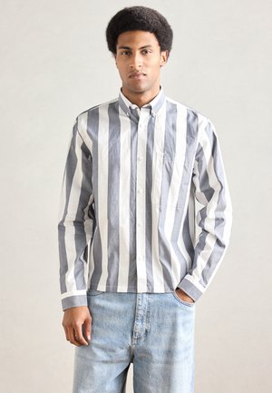 STRIPED CROPPED SHIRT - Πουκάμισο - dark blue