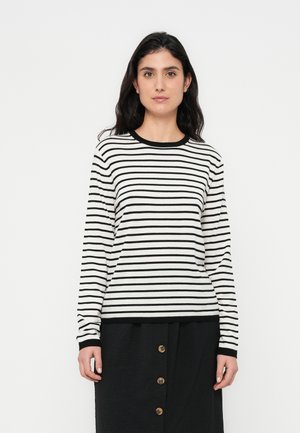 SLFTHEA O NECK - Strickpullover - black/egret