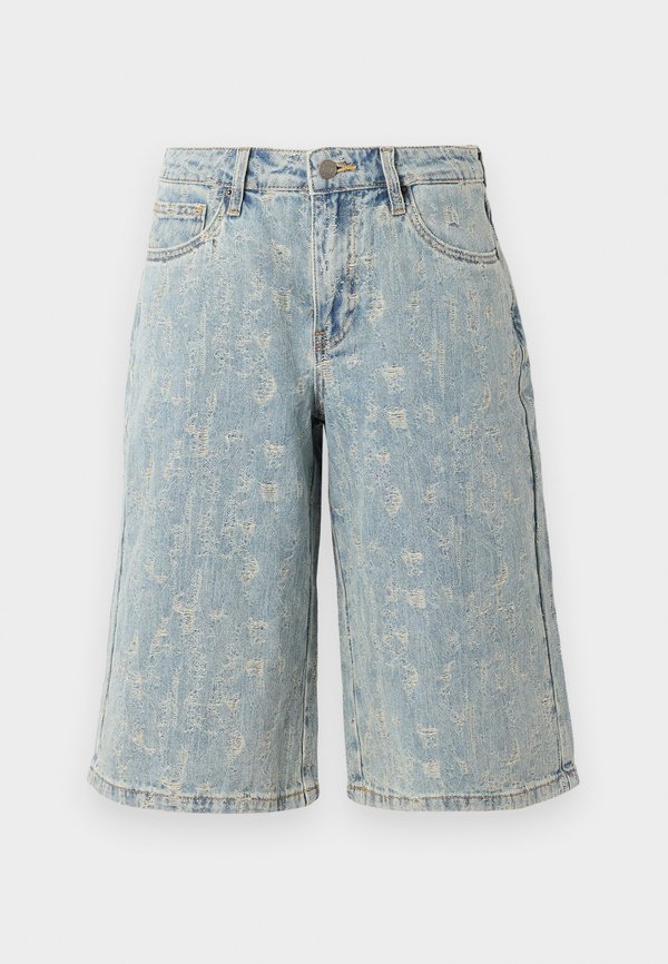 BERMUDA - Denim shorts - distressed denim3