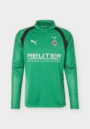 Puma, BORRUSIA MÖNCHENGLADBACH TRAINING 1/4 ZIP TOP IND - Klub merchandise - archive green- white