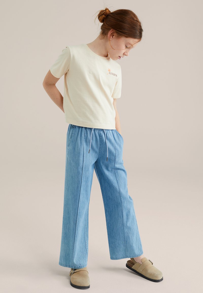 WE Fashion Apdrukāts T-krekls - beige