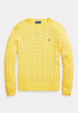 Stickad tröja - yellow
