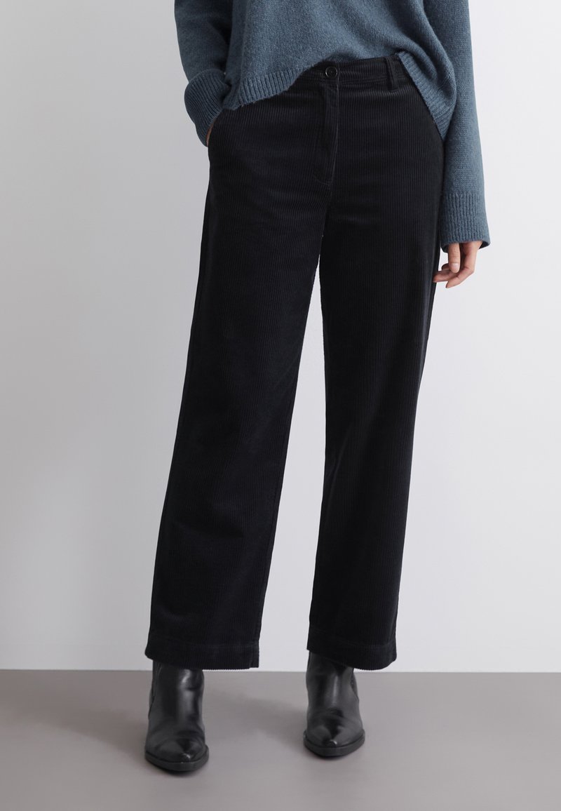Marc O'Polo PANTS STRAIGHT LEG CROPPED LENGTH WELT POCKET - Auduma bikses - deep blue sea