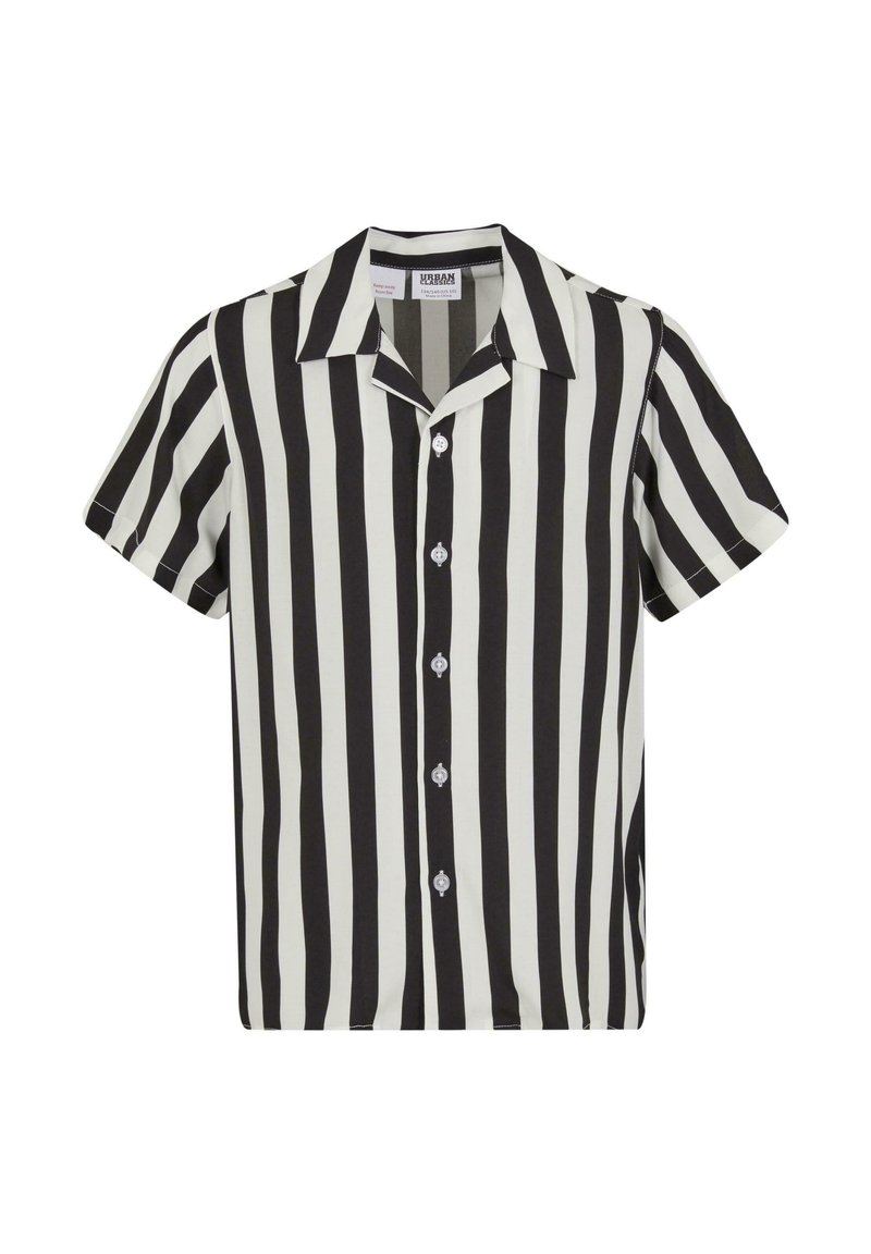 Urban Classics RESORT - Button down-skjorte - black offwhite