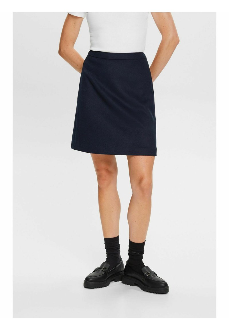 Esprit REGULAR FIT - A-Linien-Rock - navy/dunkelblau - Zalando.de