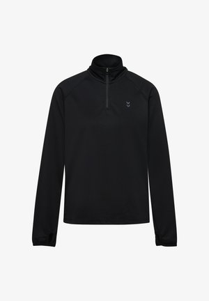 Hummel, HUMMEL HMLPULSE W HALF ZIP MIDLAYER - Langærmet T-shirt - black