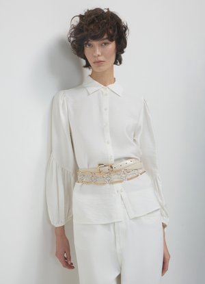 Calliope MANICHE A PALLONCINO - Button-down blouse - bianco lana