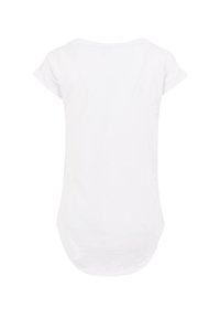 Weißes Baumwoll-T-Shirt mit kurzen, aufgerollten Ärmeln, abgerundetem Saum und lockerer Passform. Sanfte Textur und einfaches Design.