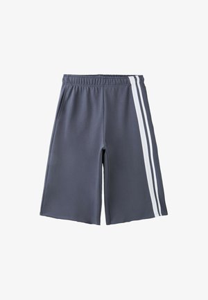 Stradivarius, SIDE-STRIPE FLEECE BERMUDA SHORTS - Pantalon de survêtement - dark grey