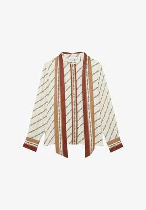 Reiss, REGULAR FIT - LYDIA CHAIN-PRINT TIE-NECK - Camicia - ivory
