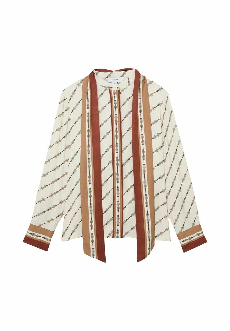 Reiss REGULAR FIT - LYDIA CHAIN-PRINT TIE-NECK - Overhemdblouse - ivory ...