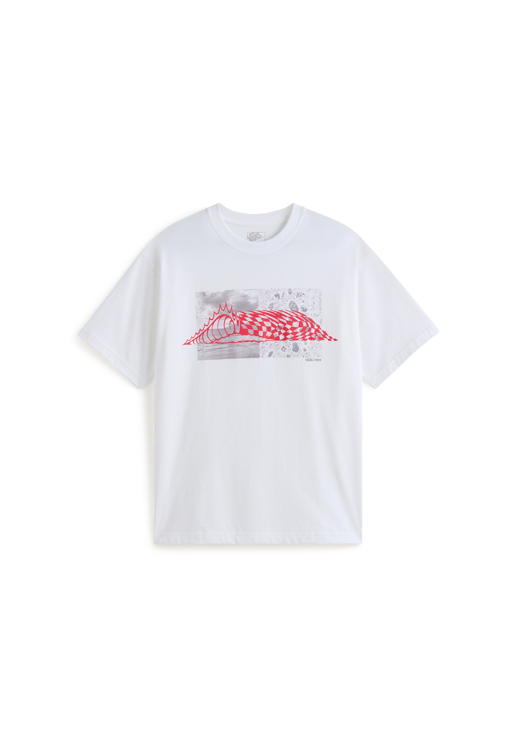 Vans WAVE CHECK - Triko s potiskem - white