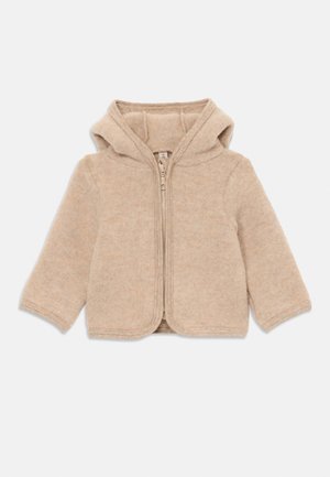 JACKET EARS UNISEX - Adīta jaka - camel melange