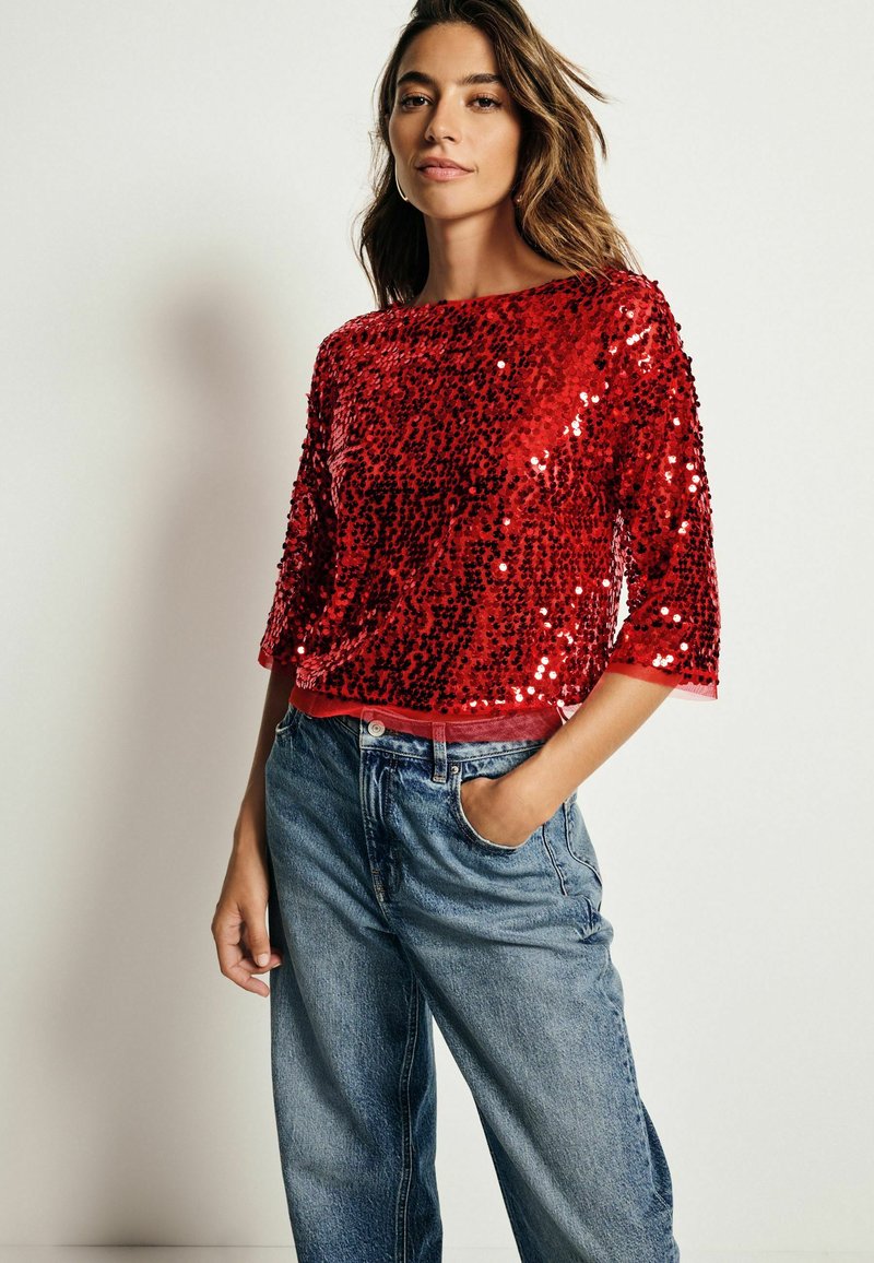 Next REGULAR FIT - SEQUIN QUARTER SLEEVE  - Blouse - red