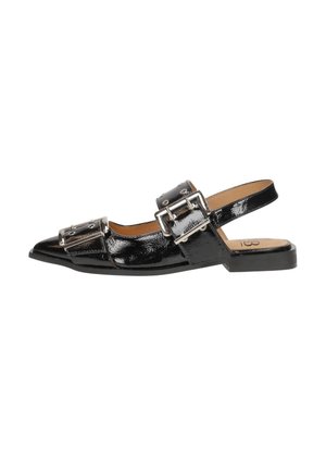 Slingback ballerina´s - zwartlak