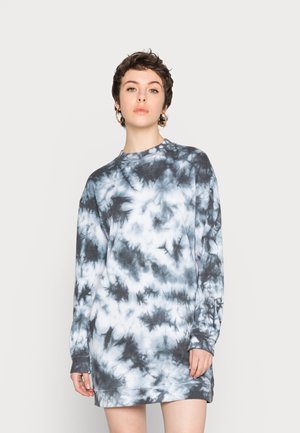 CREW NECK TYE DIE DRESS  - Vestido de dia - black/white