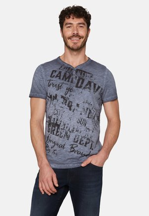 Print T-shirt - blue grey