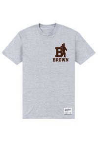 Henry Tiger BROWN UNIVERSITY SMALL INITIAL - Triko s potiskem - heather grey