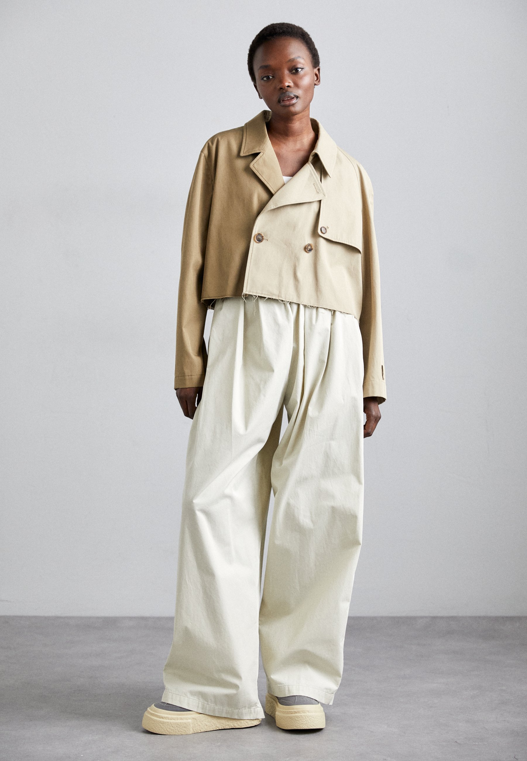MM6 Maison Margiela PANTS - Trousers - chalk/off-white
