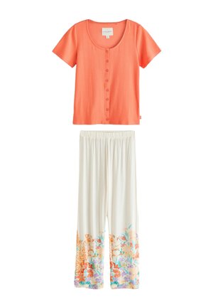 Laura Ashley, REGULAR FIT - MEADOW PRINT BUTTON THROUGH PYJAMAS SET  . - Nachtwäsche Set - orange