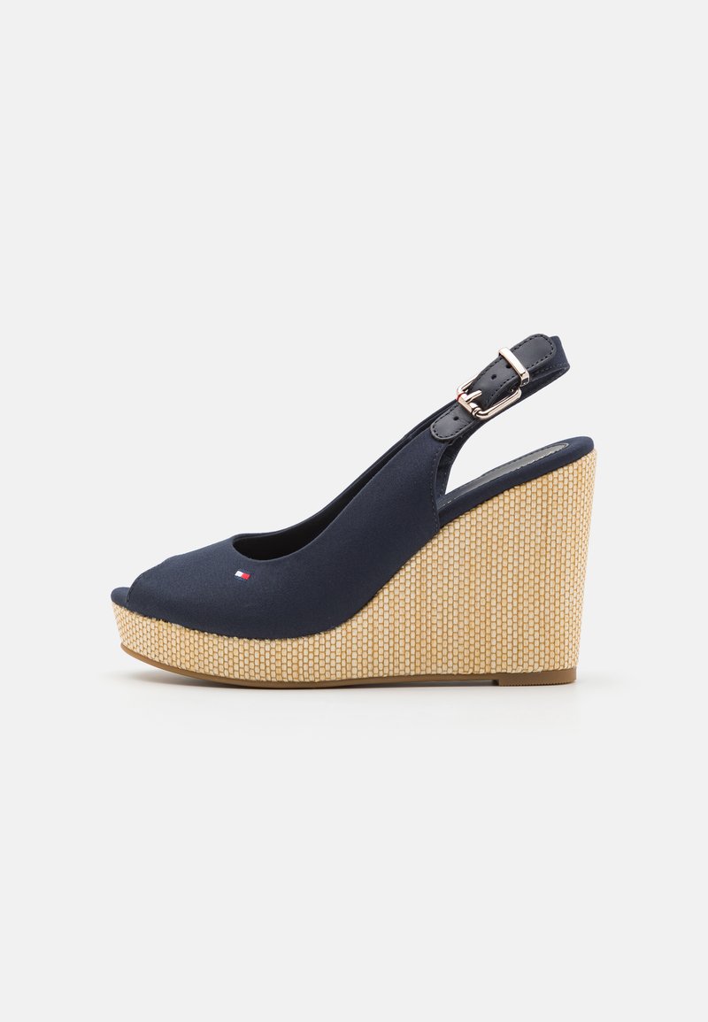 Tommy Hilfiger Blue Leather Women's Wedge Sandal