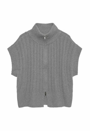 Vero Moda, VMBANG RIB SL HIGHNECK ZIPPER VEST NOOS - Gilet - medium grey melange