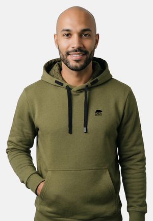 FORSBERG MIT KLEINEM BRUSTLOGO - Kapuzenpullover - oliv